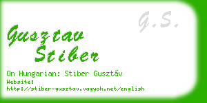 gusztav stiber business card